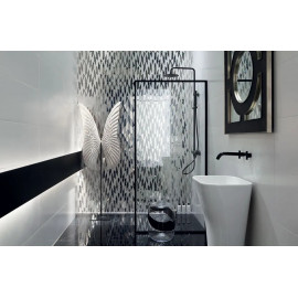 Skleněný dekor SOPHISTICATED BLACK 89,8x32,8cm