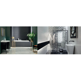 Skleněný dekor SOPHISTICATED BLACK 89,8x32,8cm